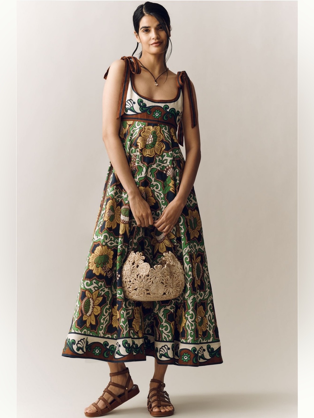 ALEMAIS Liana European Linen Midi Dress